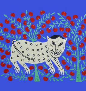 Tygrys w ogrodzie Sztuka Marii Prymaczenko